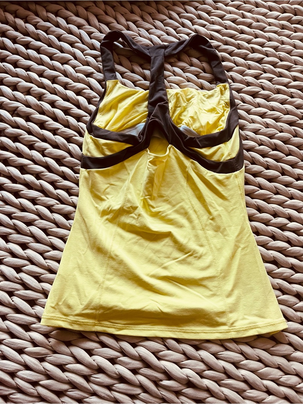 Alo Racerback Active Tank Butter Yellow Activewear Tank Top - Picture 8 of 11